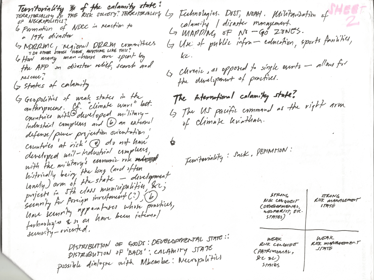 Territorialization and risk management in the&nbsp;Philippines