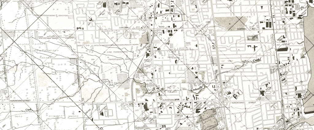 Detail from 1973 1:25,000 scale National Topographic System map.