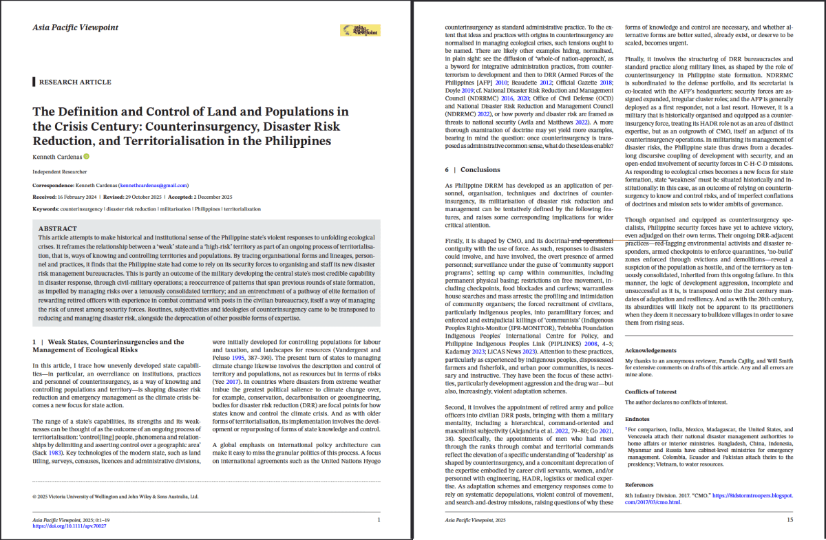 The definition and control of land and populations in the crisis&nbsp;century